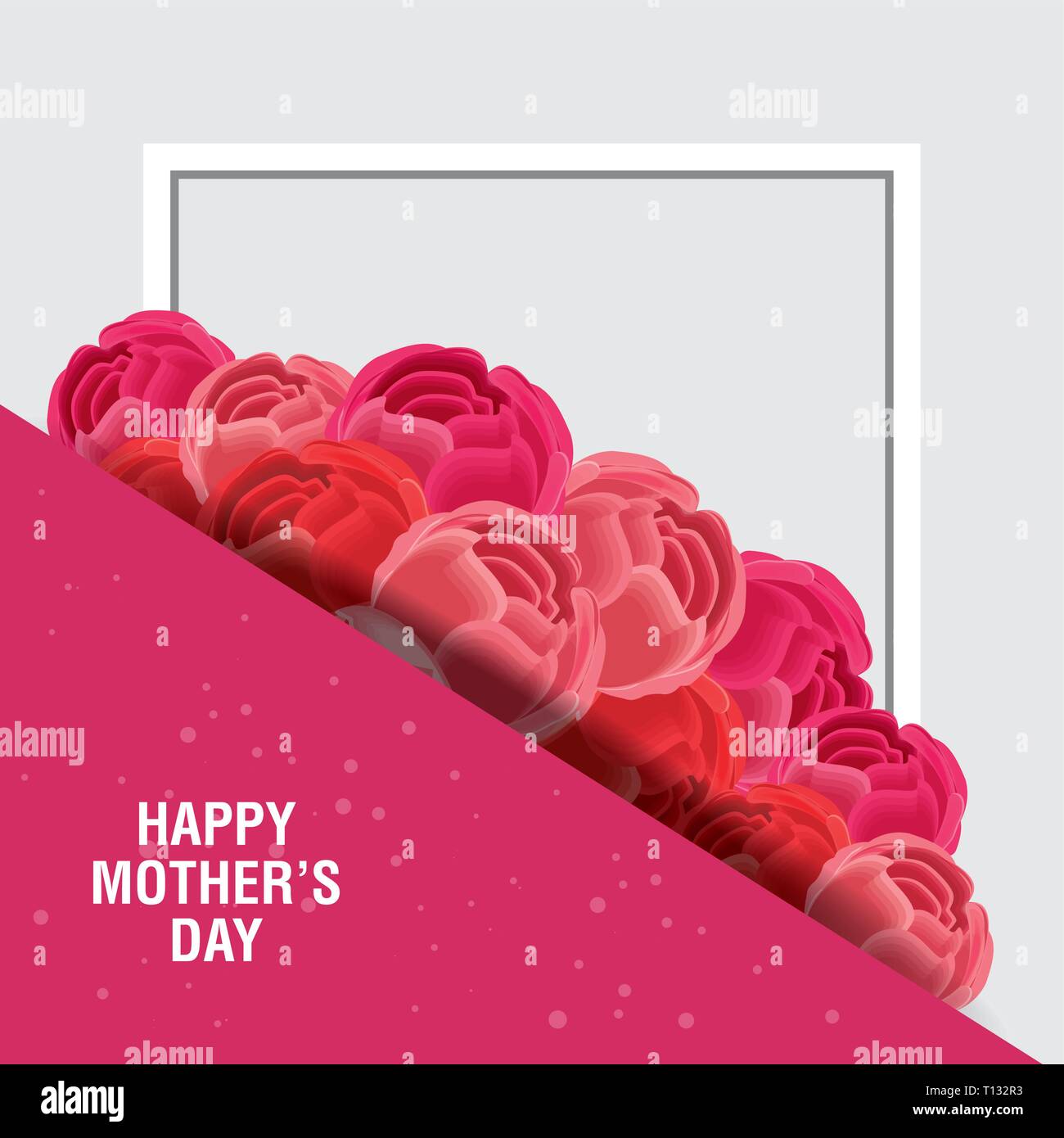 happy mother day card with flowers vector illustration design Stock ...