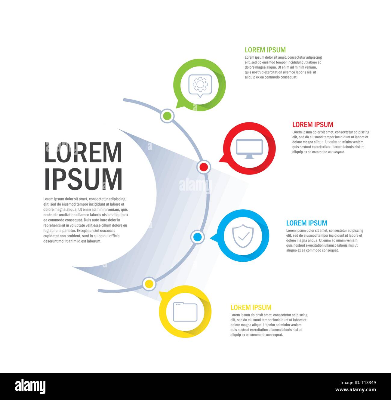 infographic with business icons vector illustration design Stock Vector ...