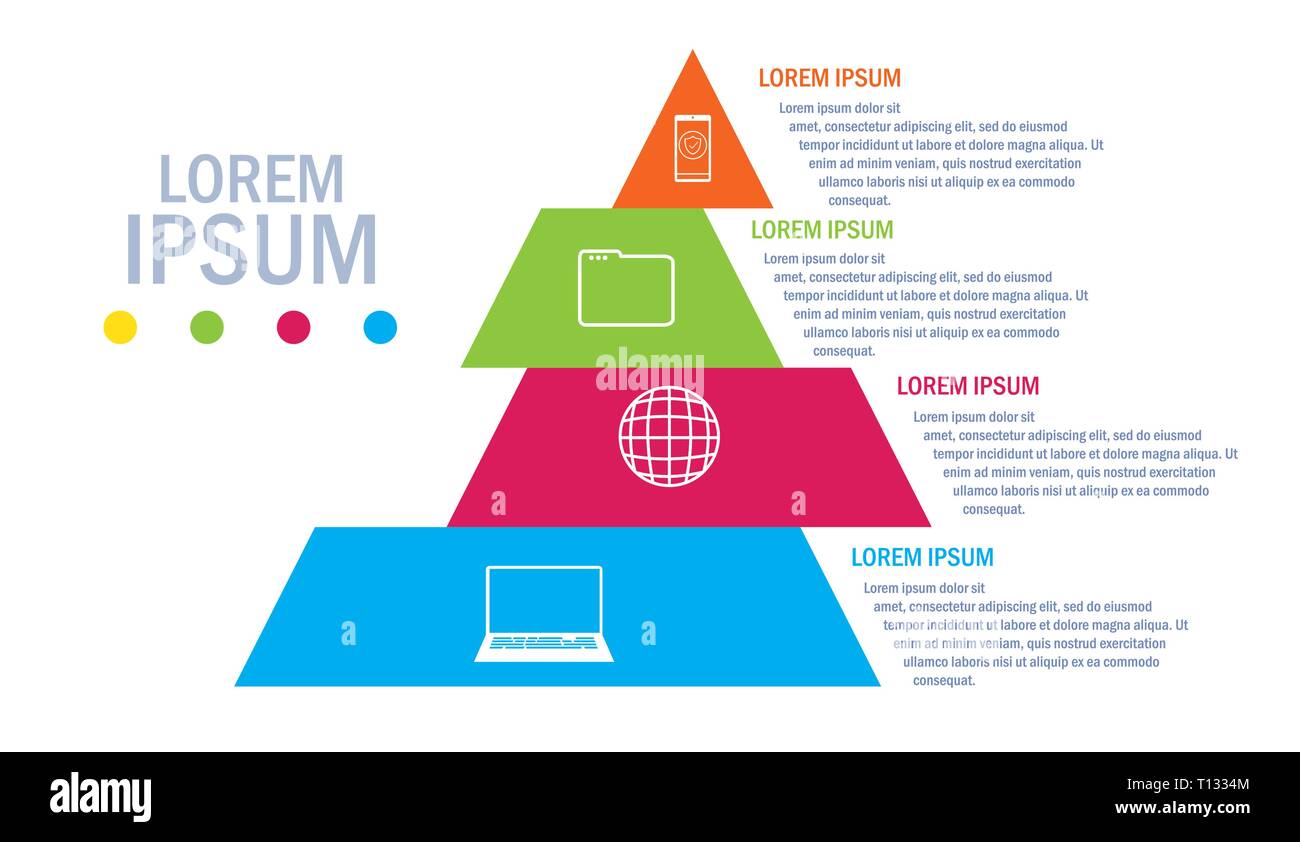 pyramid with infographic and business icons vector illustration design ...