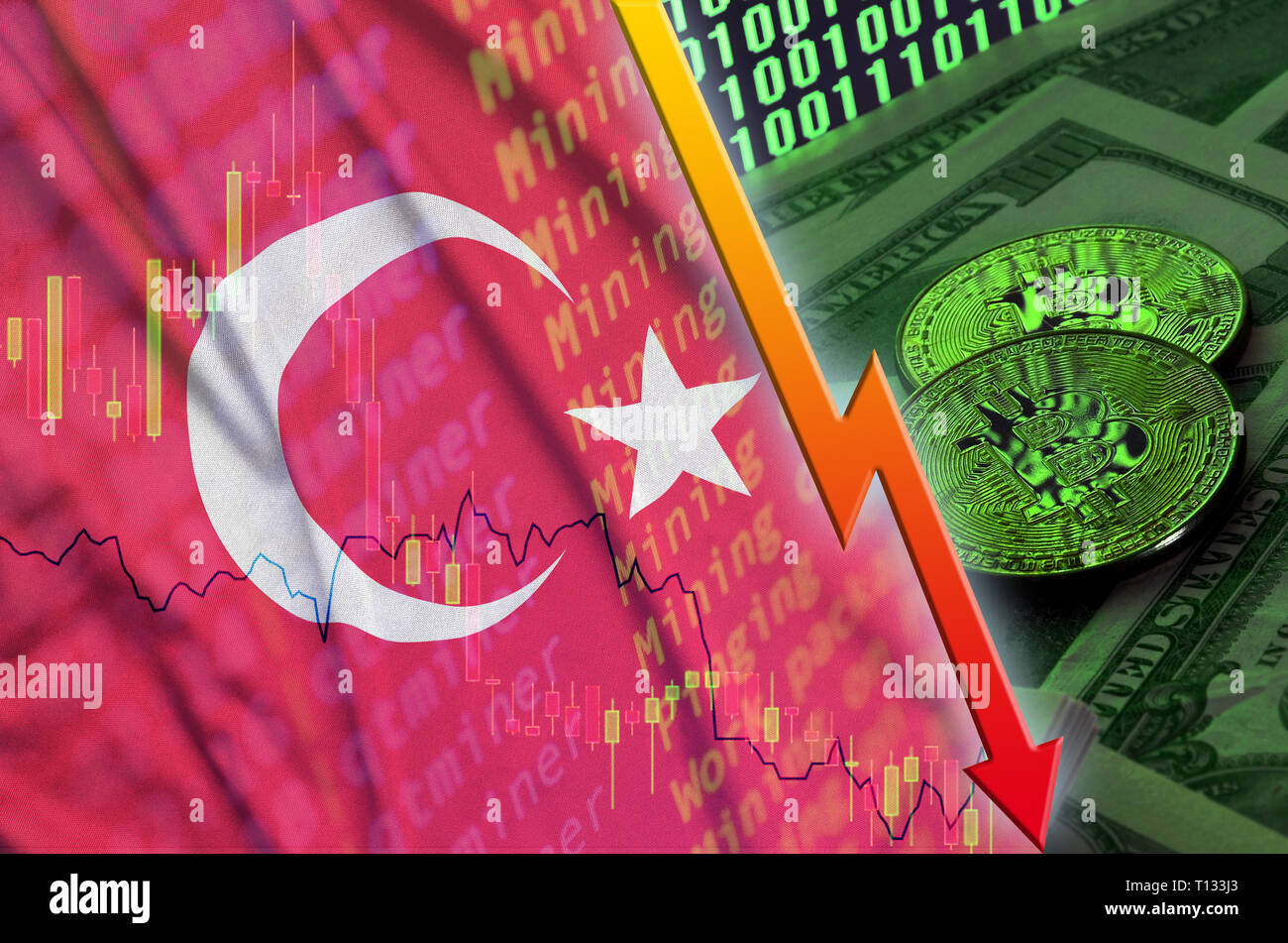 Turkey flag arrow hi-res stock photography and images - Alamy