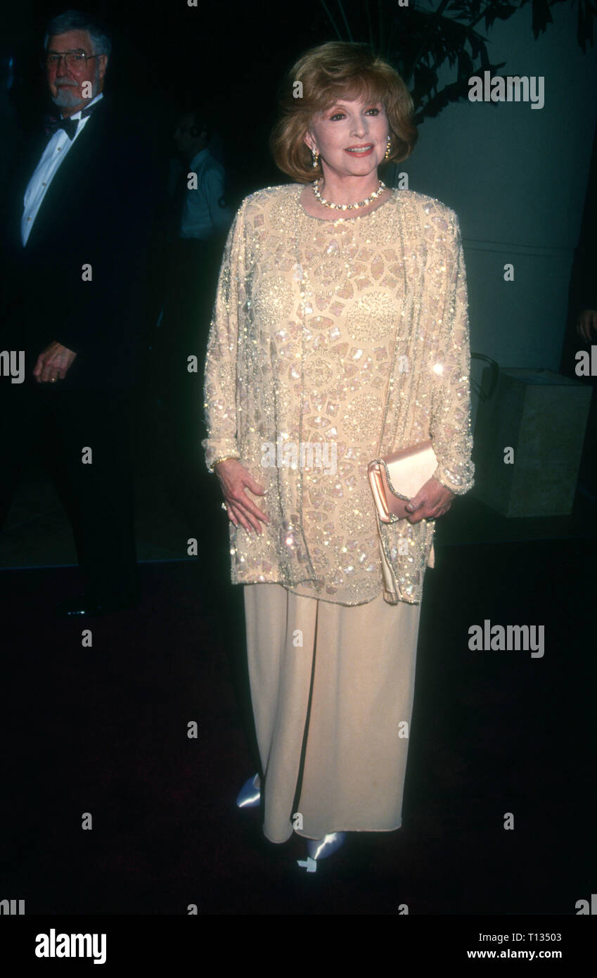 BEVERLY HILLS, CA - MARCH 3: Actress Patricia Barry attends the 22nd Annual American Film Institute (AFI) Lifetime Achievement Award Salute to Jack Nicholson on March 3, 1994 at the Beverly Hilton Hotel in Beverly Hills, California. Photo by Barry King/Alamy Stock Photo Stock Photo