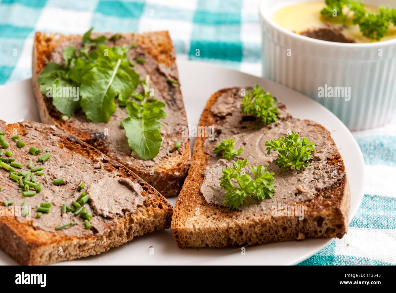 Chicken liver pate Stock Photo - Alamy