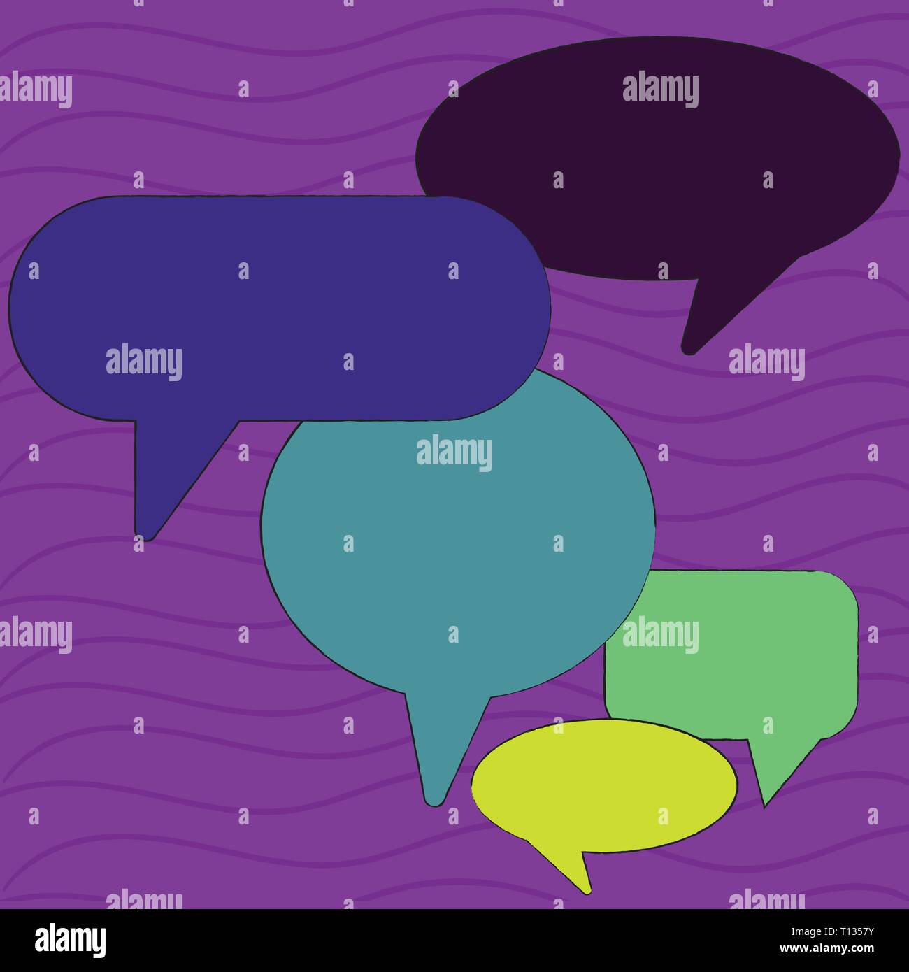 Many Color Speech Bubble in Different Sizes and Shade for Group Discussion Design business concept Empty copy text for Web banners promotional materia Stock Vector