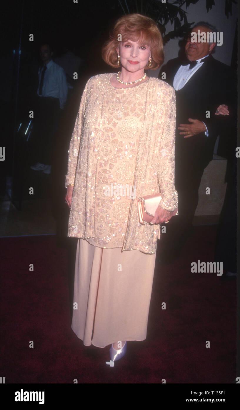 BEVERLY HILLS, CA - MARCH 3: Actress Patricia Barry attends the 22nd Annual American Film Institute (AFI) Lifetime Achievement Award Salute to Jack Nicholson on March 3, 1994 at the Beverly Hilton Hotel in Beverly Hills, California. Photo by Barry King/Alamy Stock Photo Stock Photo