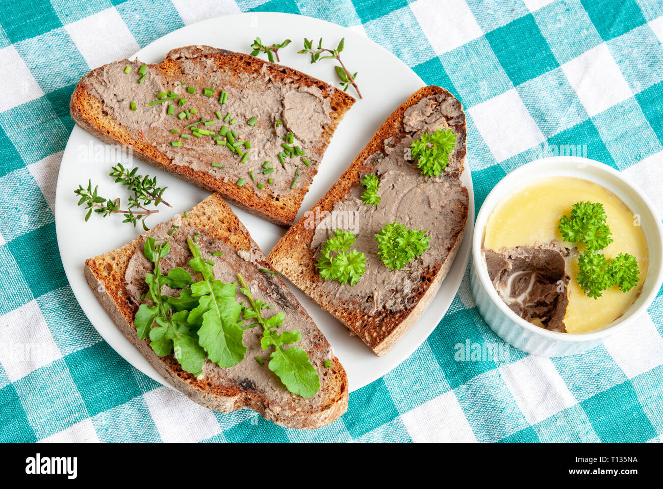 Chicken liver pate Stock Photo - Alamy