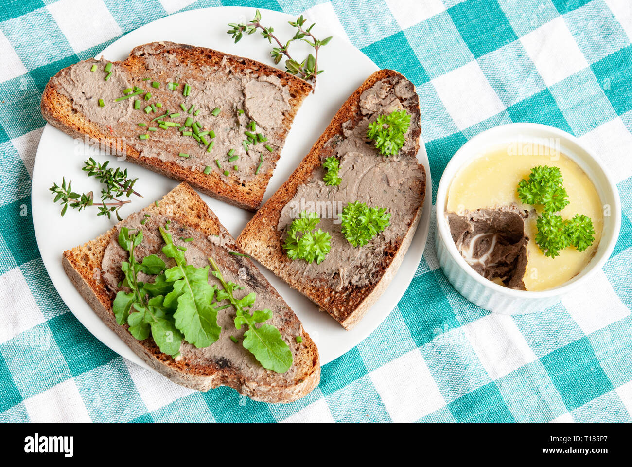 Chicken liver pate Stock Photo - Alamy