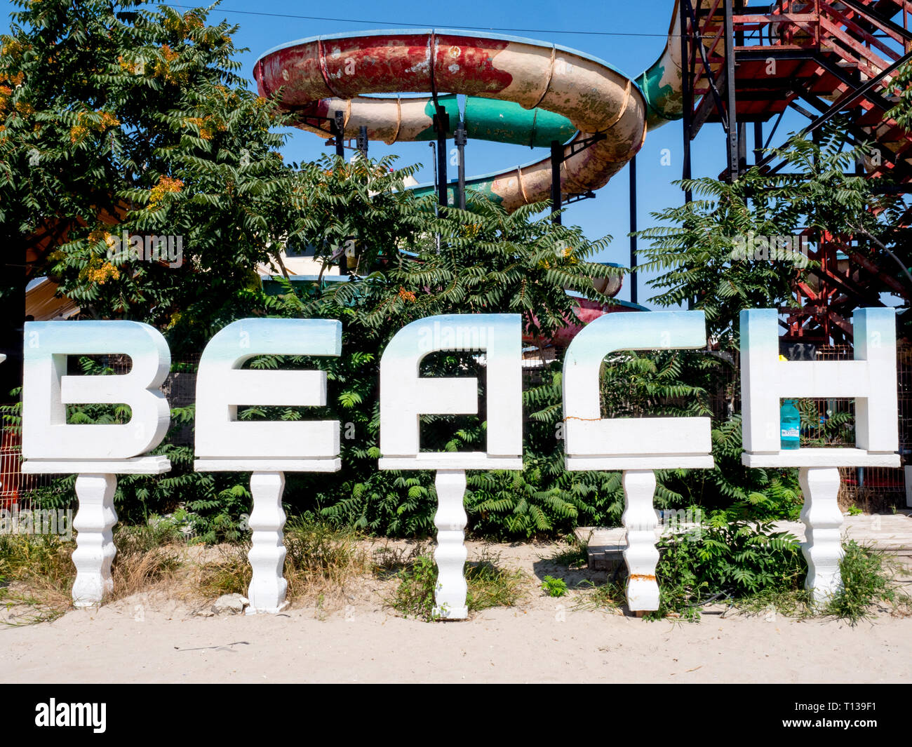 Bch Sign Pleasure beach sign on hi-res stock photography and images - Alamy