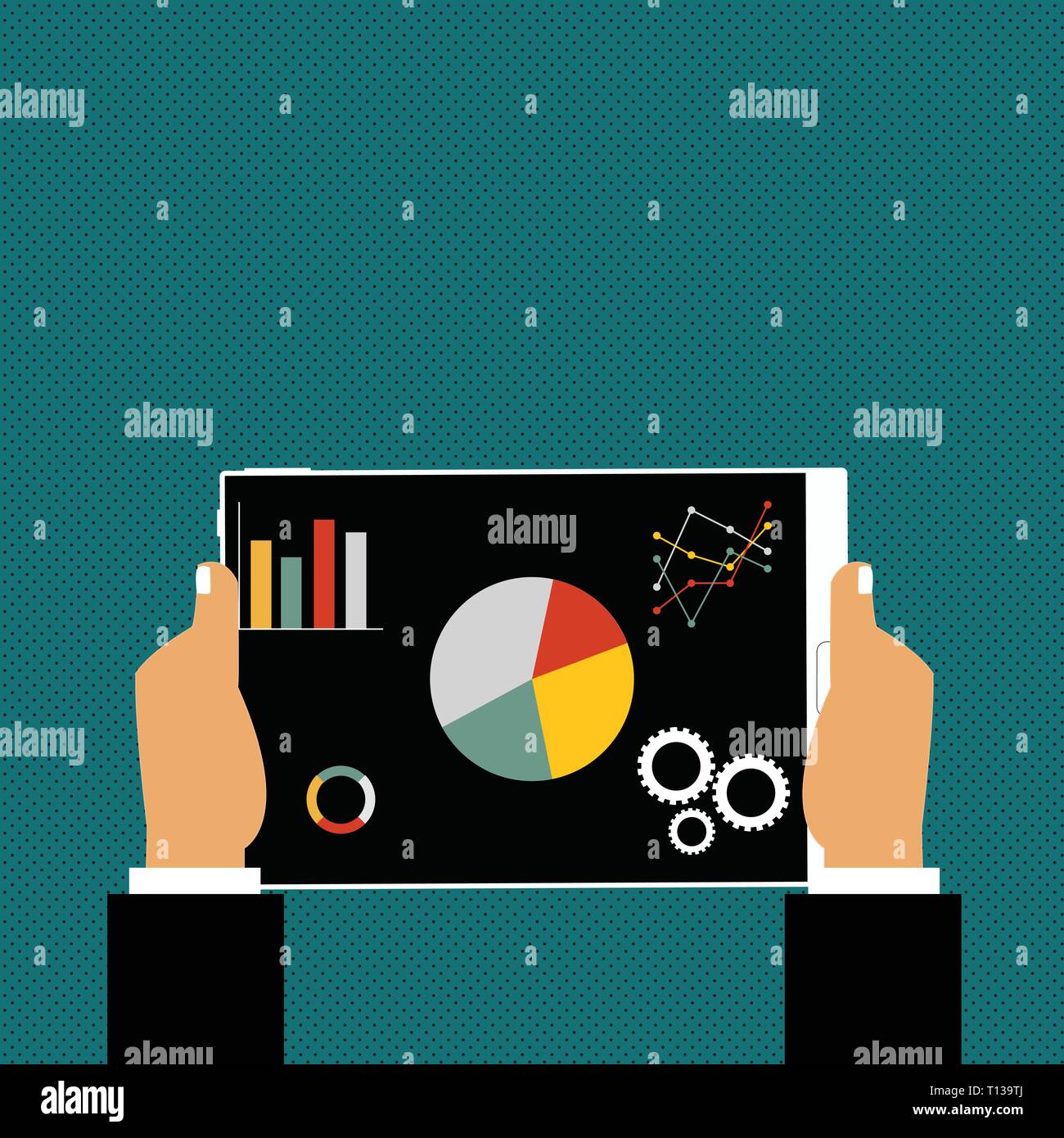 Hands Holding Tablet With Search Engine Optimization Driver Icons