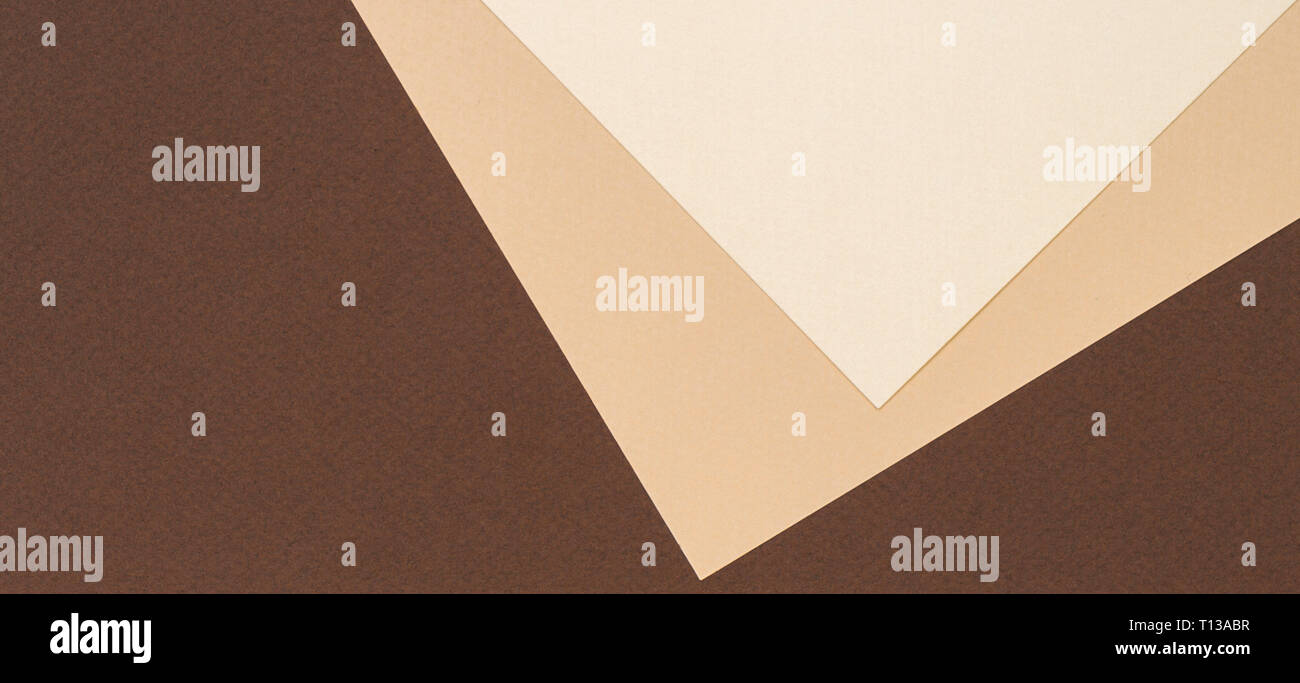 Color papers geometry composition banner background with beige and ...