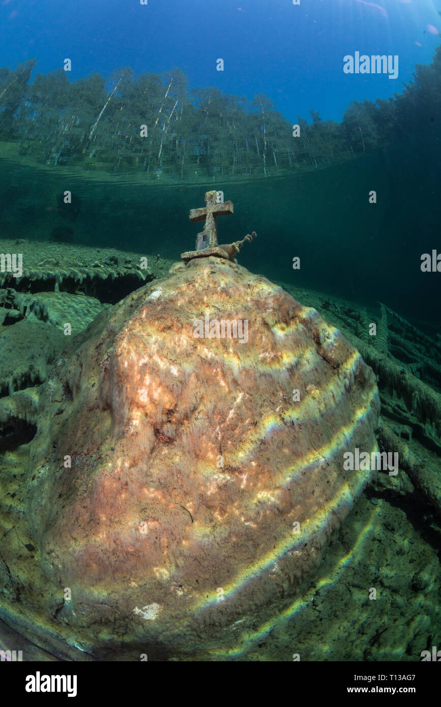 Cold water scuba diving in Austria Stock Photo Alamy