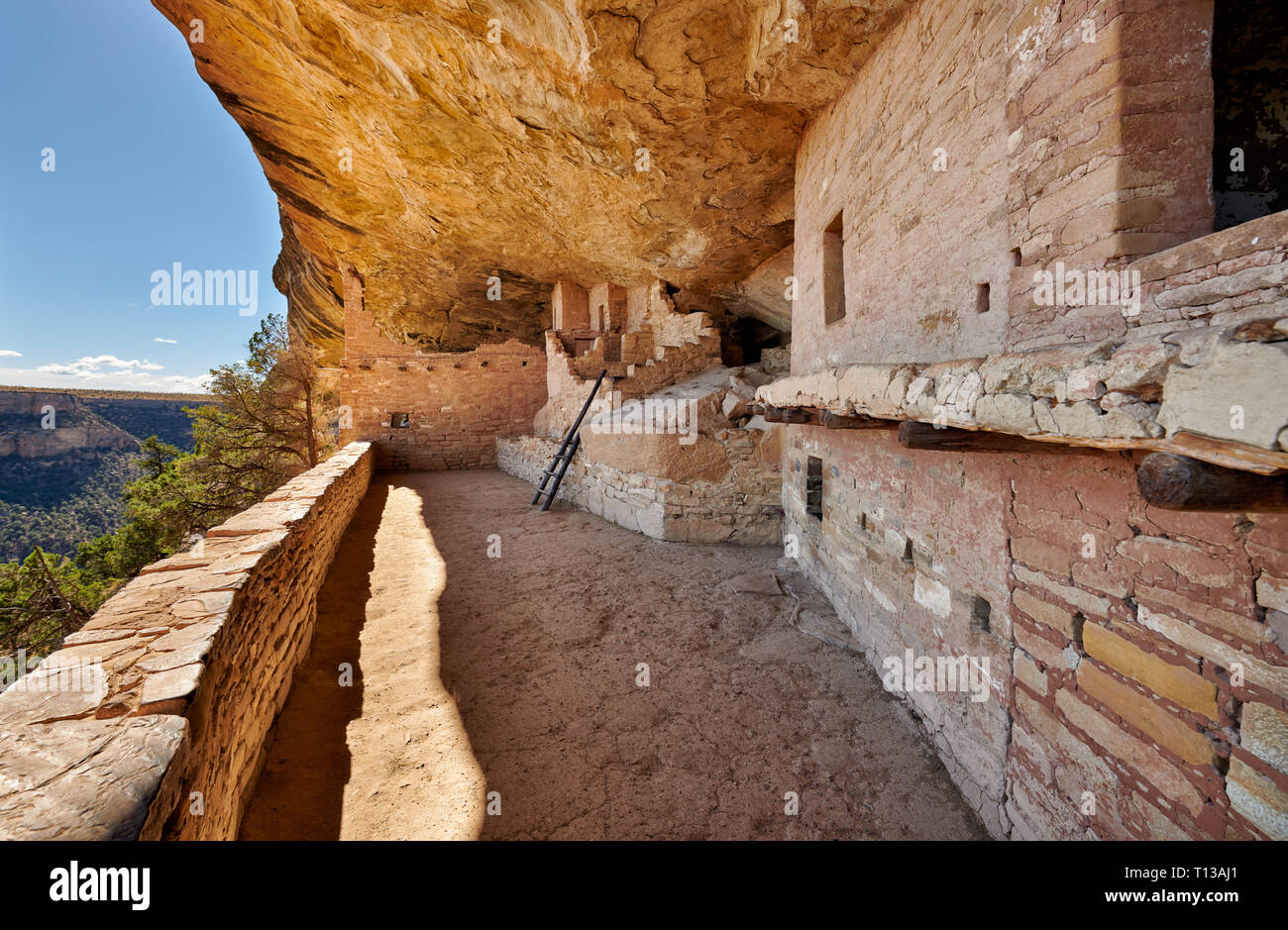 Balcony House, Cliff dwellings in Mesa-Verde-National Park, UNESCO world heritage site, Colorado, USA, North America Stock Photo