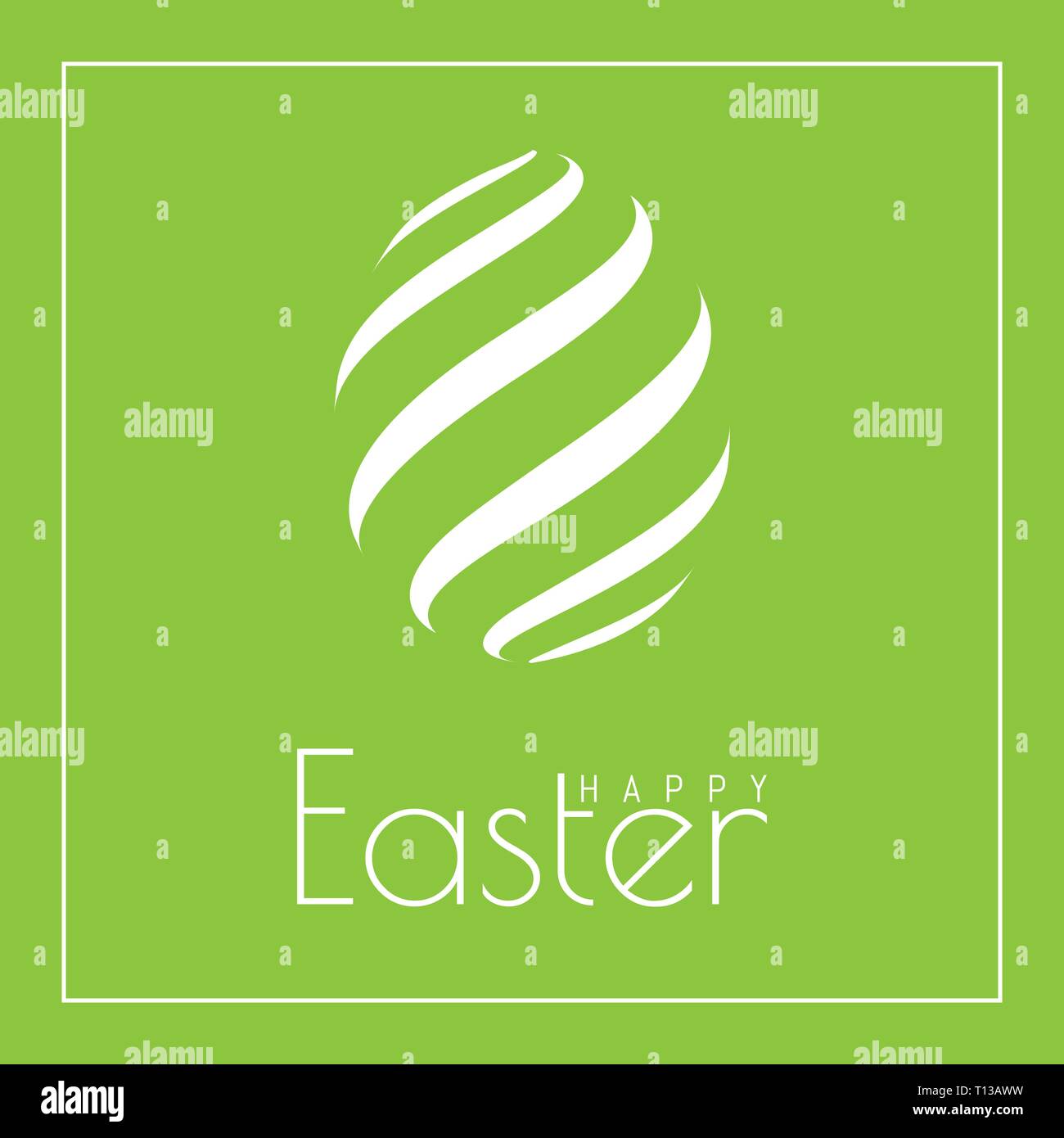 Happy Easter greeting card with egg in flat design. Vector illustration ...