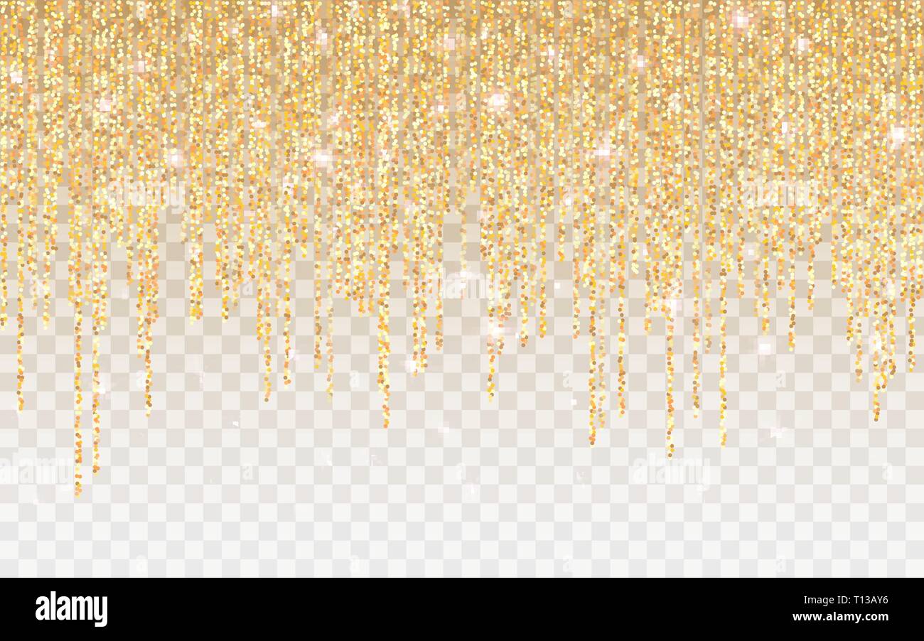 Golden glitter sparkle on a transparent background. Gold Vibrant background  with twinkle lights. Vector illustration Stock Vector Image & Art - Alamy