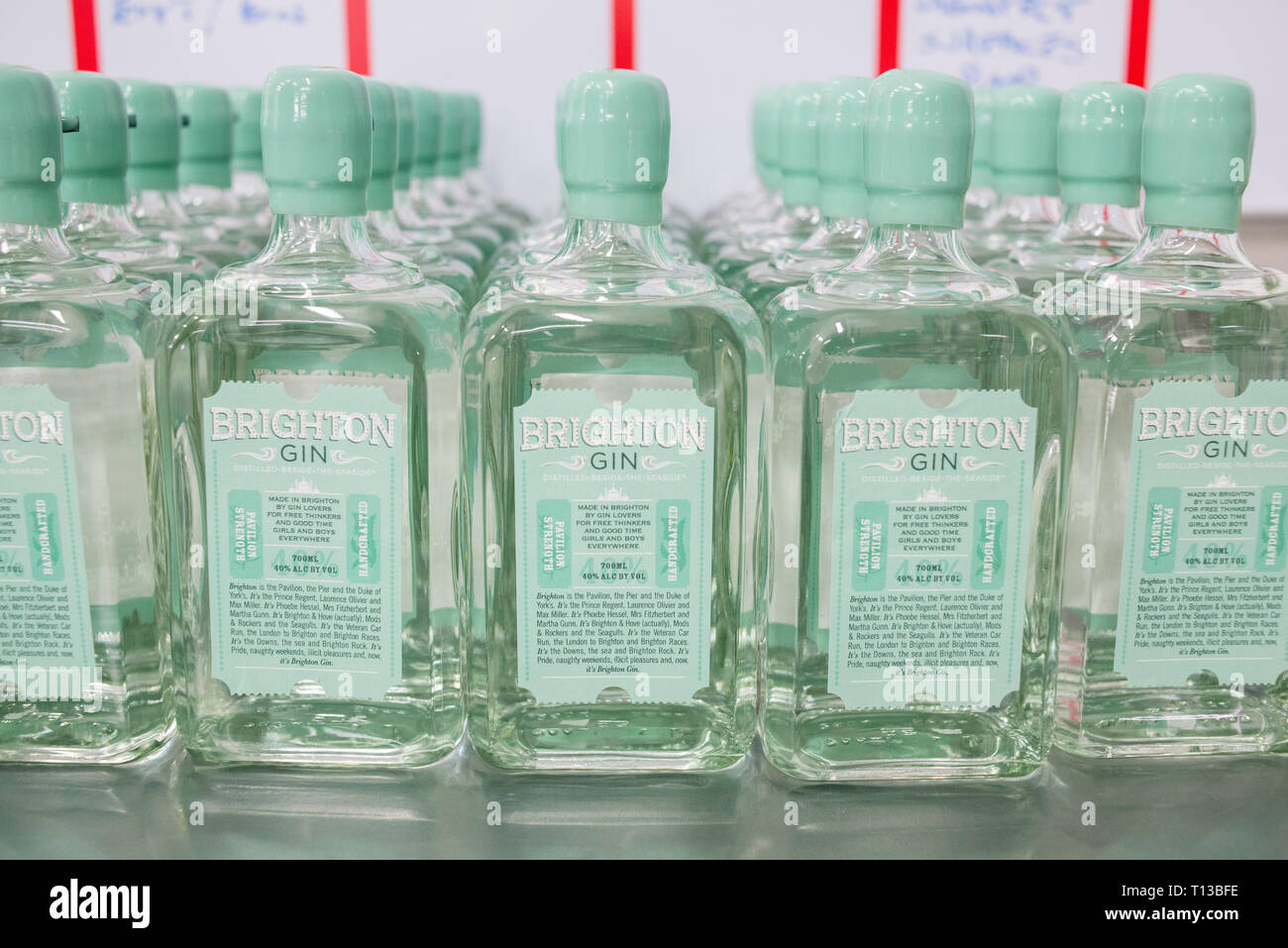 Bottles Of Brighton Gin Stock Photo Alamy