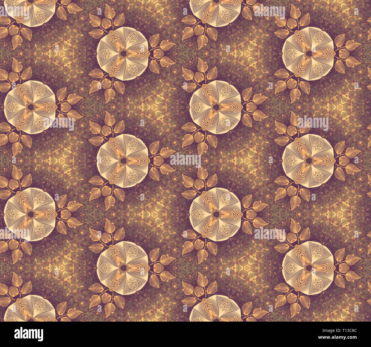 Flowers With Round In Brown Background Louis Vuitton, HD wallpaper