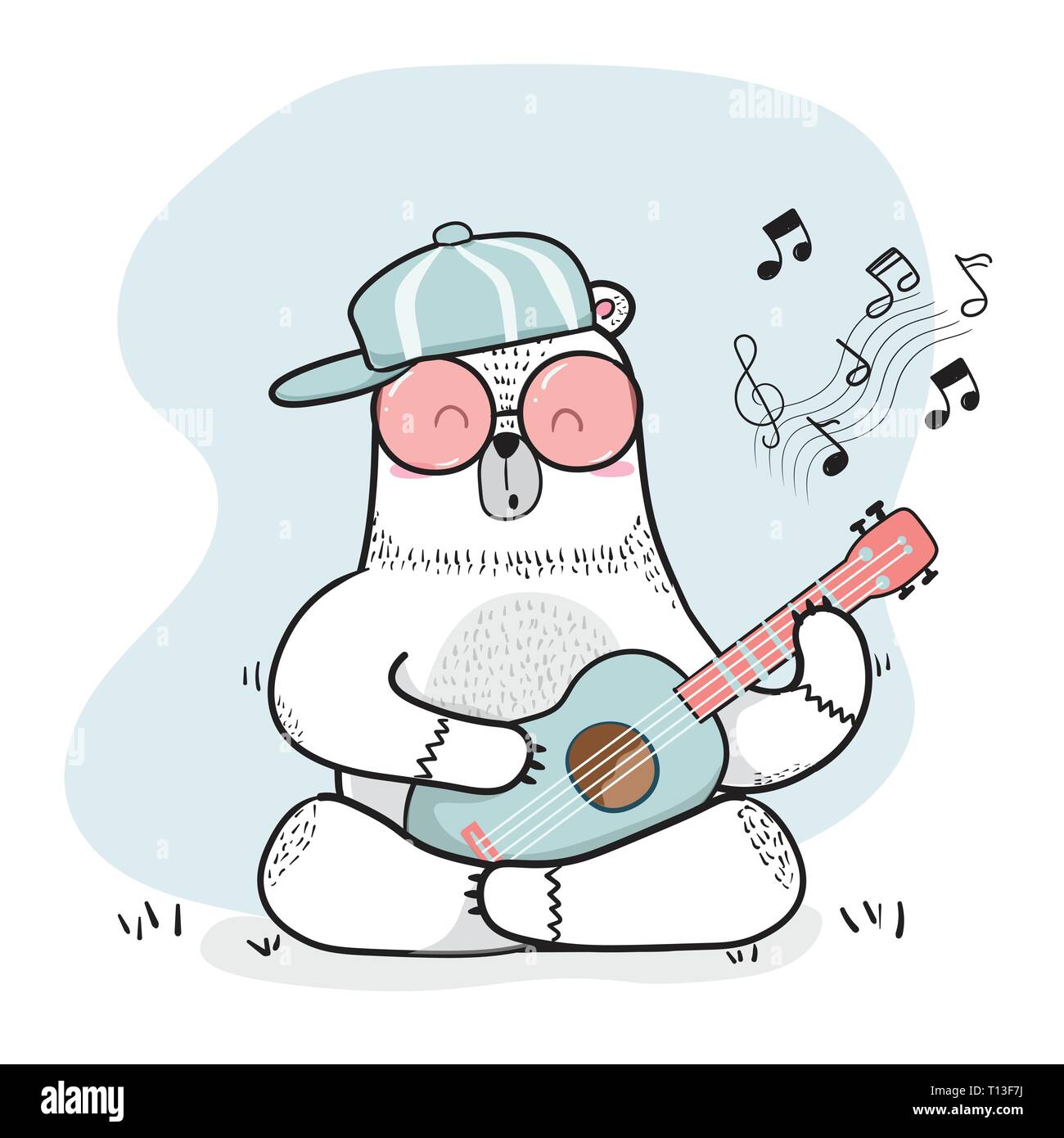 Cute white bear character Stock Vector Images Alamy