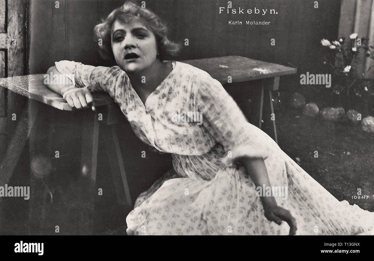 Promotional photography of Karin Molander in Fiskebyn Silent movie