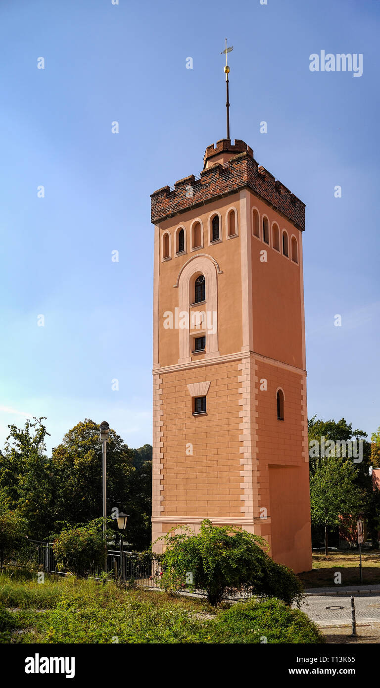 Germany, Saxony, Kamenz, Red Tower Stock Photo
