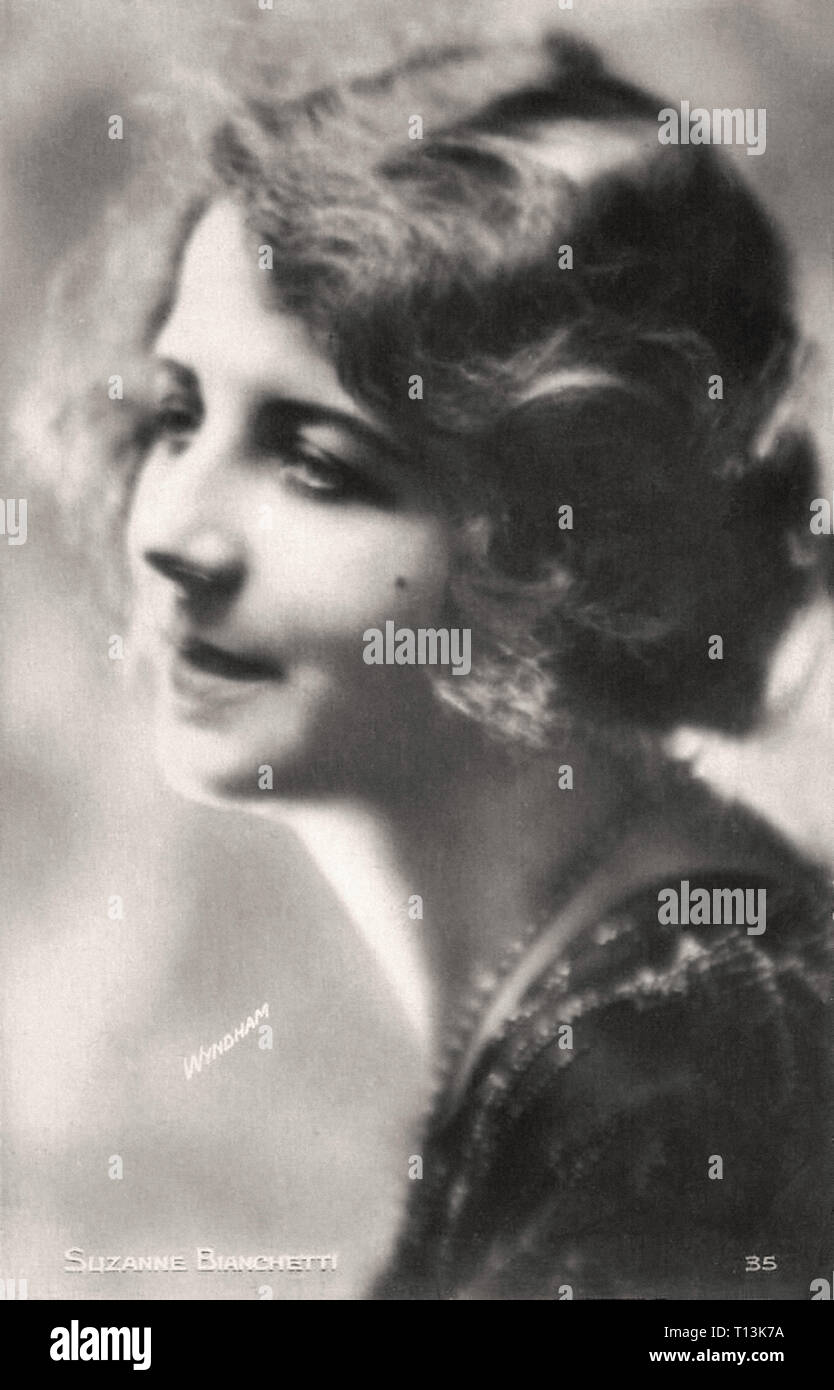 Promotional photography of Suzanne Bianchetti Silent movie era Stock