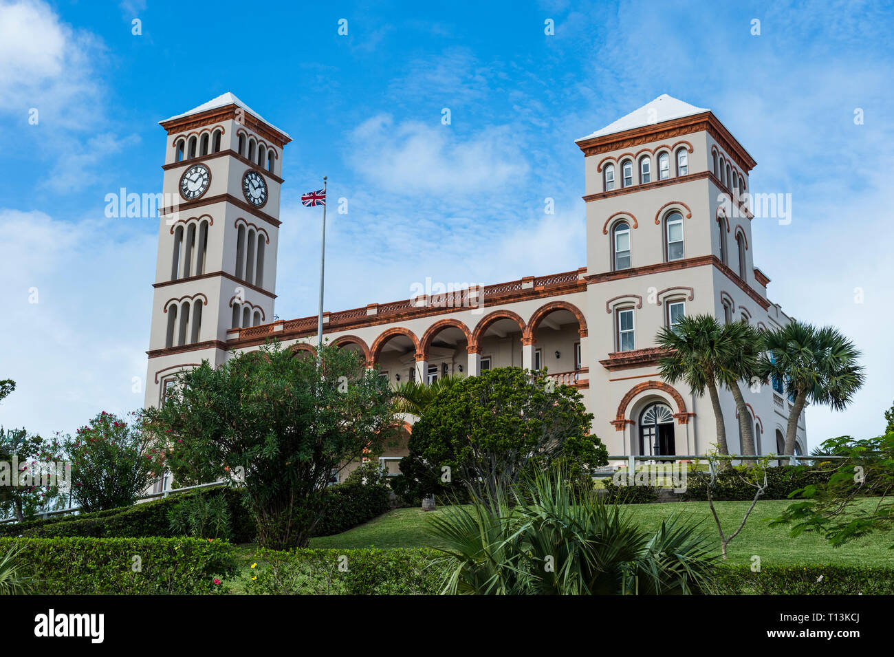 Bermuda, Hamilton, Sessions house, parliament building Stock Photo Alamy