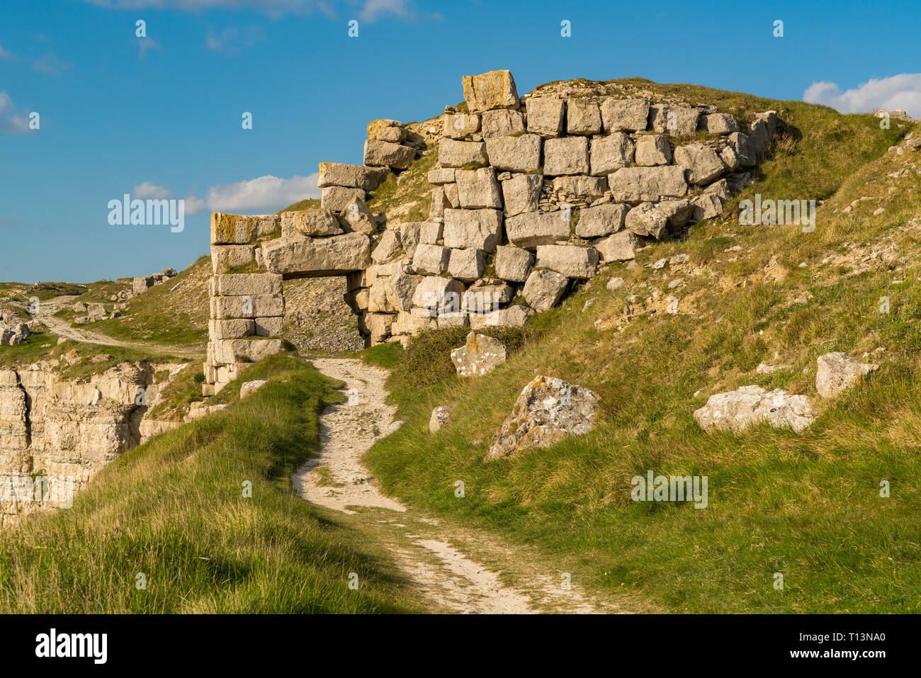 Rocks on the South West Coast Path on the Isle of Portland, Jurassic ...