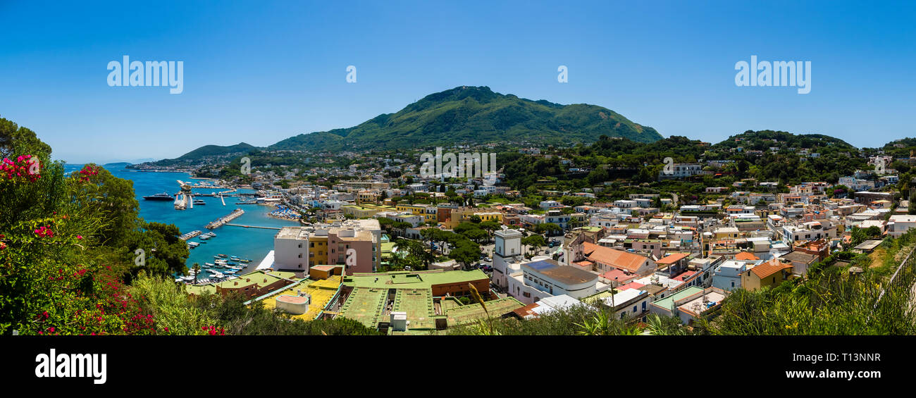 Italy, Campagnia, Ischia, View of the bay of Lacco Ameno, Stock Photo