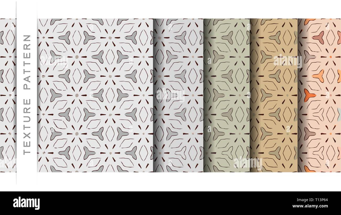 Set of Beautiful Vector Illustration Abstract Texture Pattern of ...