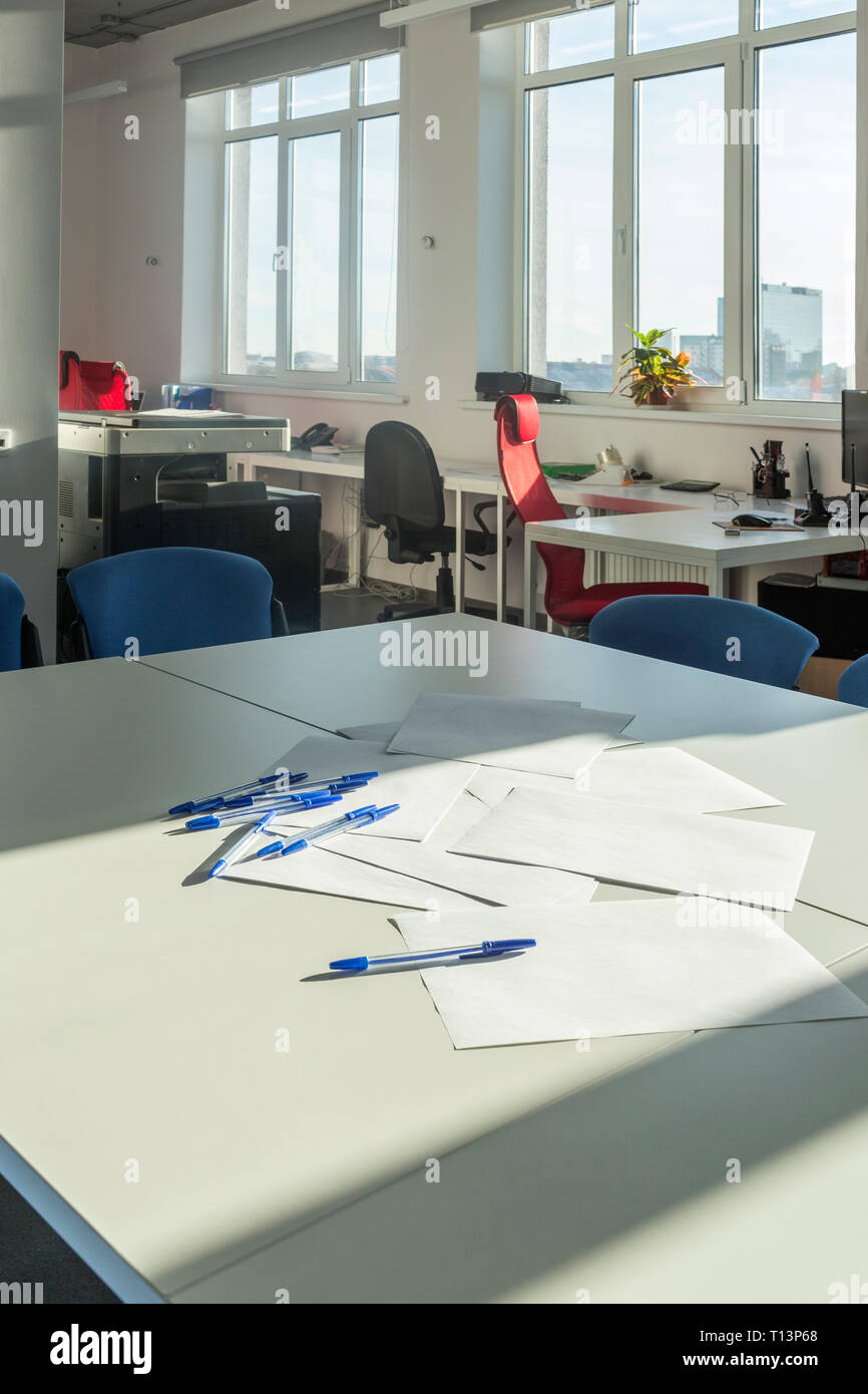 Interior of a bright office room Stock Photo