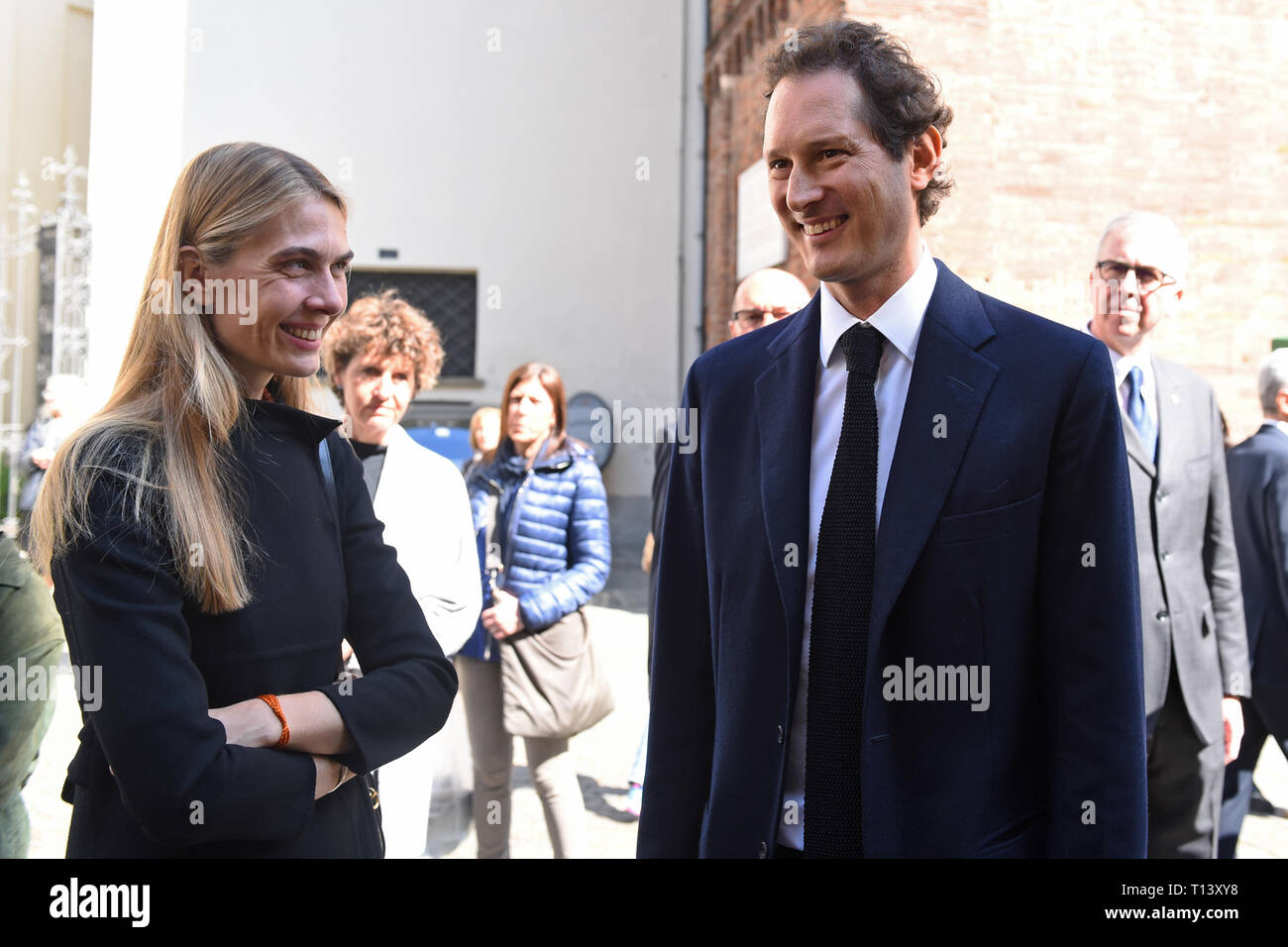 Foto LaPresse/Giordan Ambrico23/03/2019, Torino (Italia) cronacaTrigesimo  Marella AgnelliNella foto: Lavinia Borromeo, John ElkannPhoto  LaPresse/Giordan Ambrico March 23, 2019 , Torino (Italy) newsMarella  Agnelli ThirtiethIn the pic: Lavinia Borromeo ...