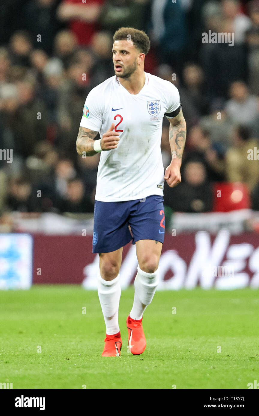 London, UK. 22nd Mar, 2019. Kyle Walker of England during the UEFA Euro Qualifier Group A match between England and Czech Republic at Wembley Stadium, London, England on 22 March 2019. Photo by Ken Sparks. Editorial use only, license required for commercial use. No use in betting, games or a single club/league/player publications. Credit: UK Sports Pics Ltd/Alamy Live News Stock Photo