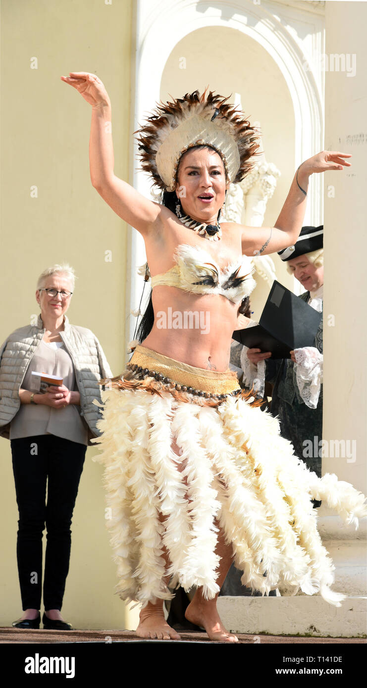 Spring Awakening Festival 2020 23 March 2020, Saxony Anhalt, Wörlitz: South Sea dances by Vivian Spring Awakening Festival 2020 23 March 2020, Saxony Anhalt, Wörlitz: South Sea dances by Vivian