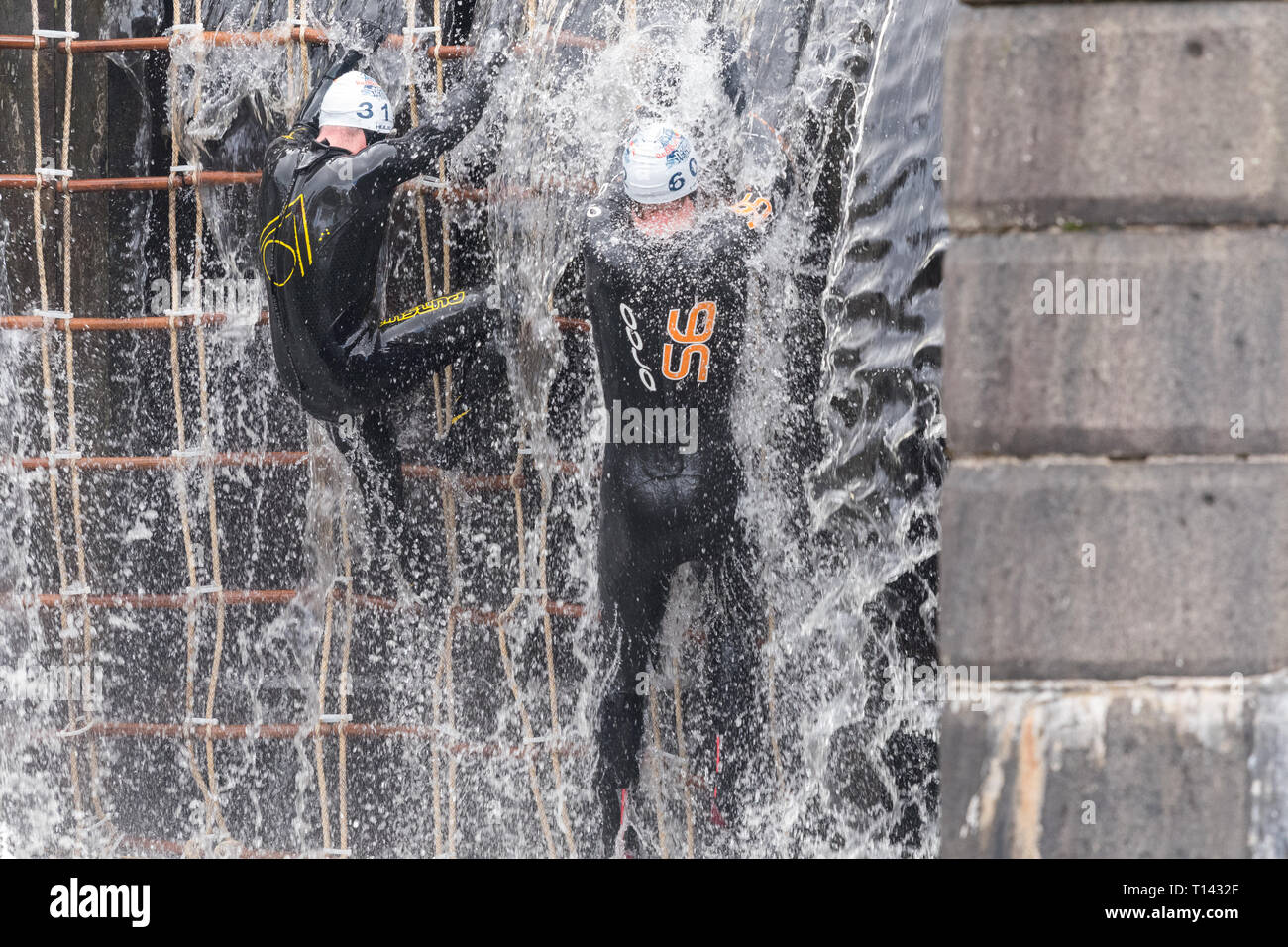 Maryhill, Glasgow, Scotland, UK. 23rd Mar, 2019. UK weather determined competitors braving 8