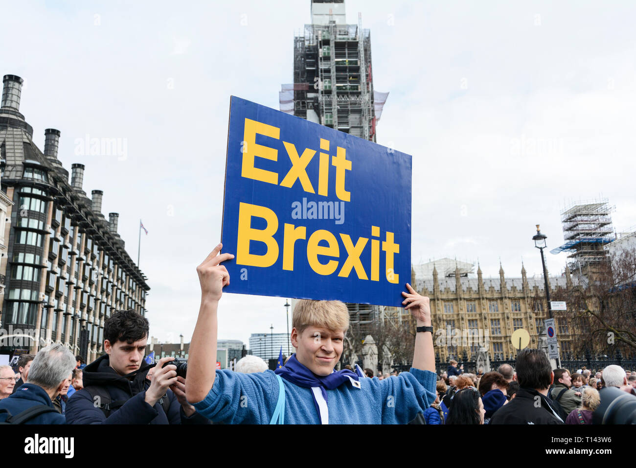 London, England, UK. 23 March 2019.  Brexit March People's Vote protest march © Benjamin John/ Alamy Live News. Stock Photo