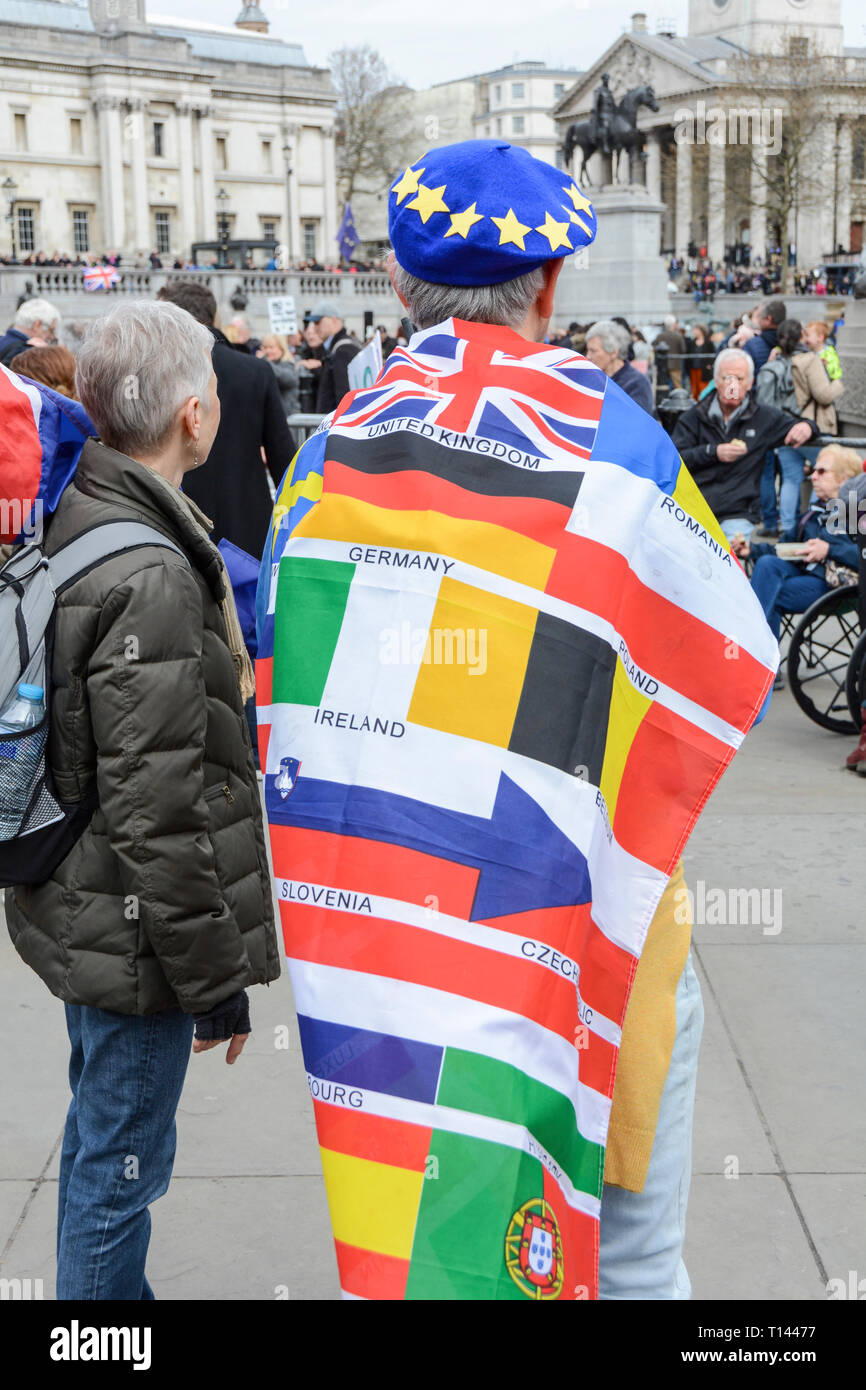 London, England, UK. 23 March 2019.  Brexit March People's Vote protest march © Benjamin John/ Alamy Live News. Stock Photo