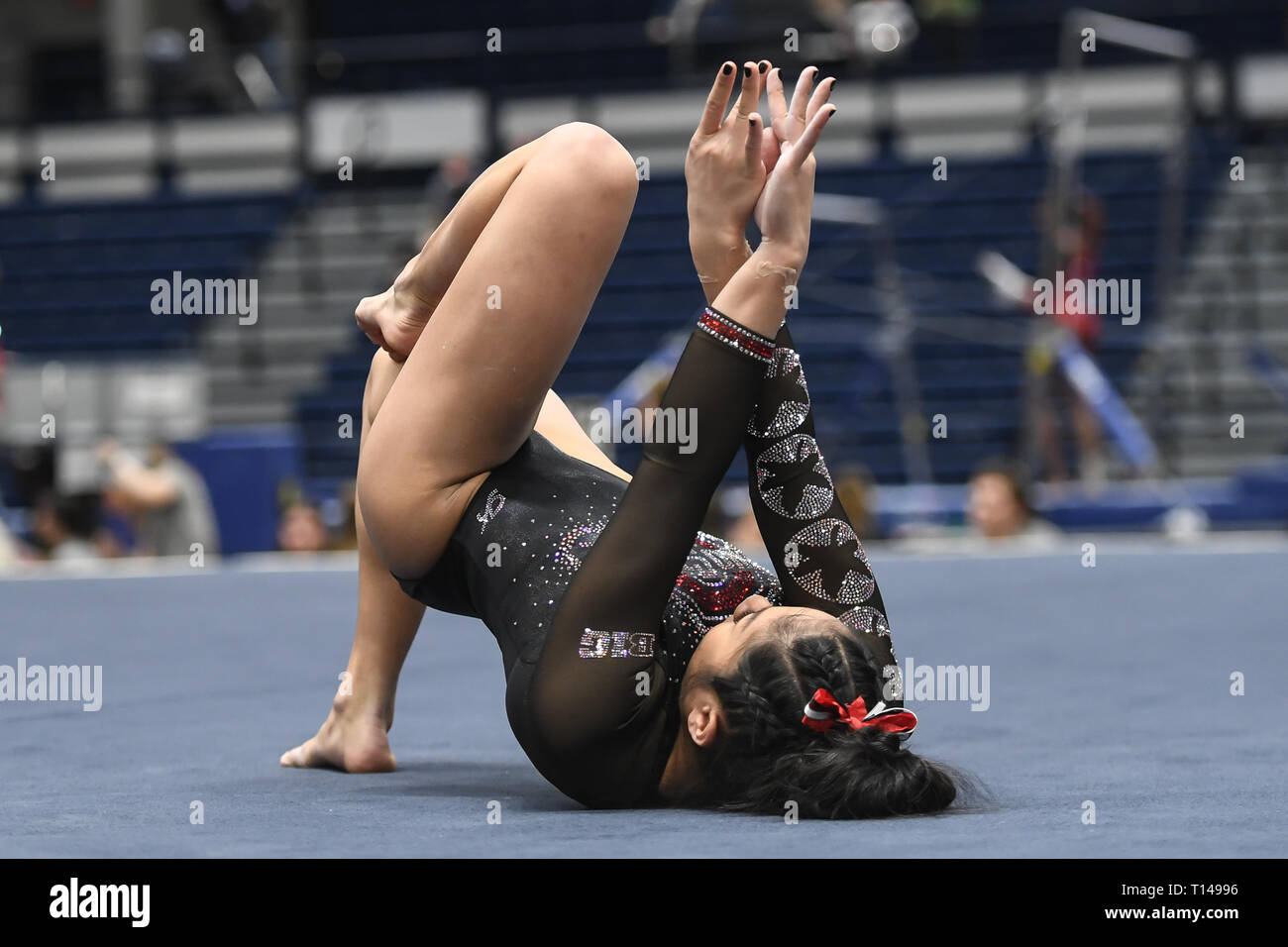 University Park, Pennsylvania, USA. 23rd Mar, 2019. DANICA ABANTO from the Ohio State competes on the floor exercise at Rec Hall in University Park, Pennsylvania. Credit: Amy Sanderson/ZUMA Wire/Alamy Live News Stock Photo
