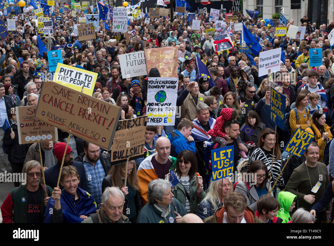 Peoples March for a second Vote on Brexit Stock Photo