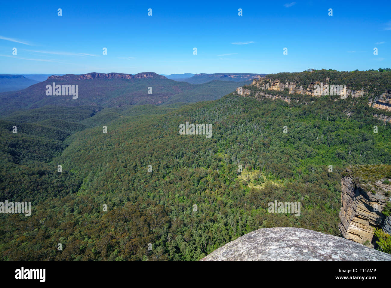 hiking to olympian rock lookout, prince henry cliff walk, blue