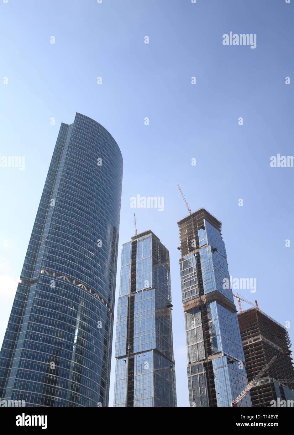 skyscraper develop on sky background at day Stock Photo - Alamy