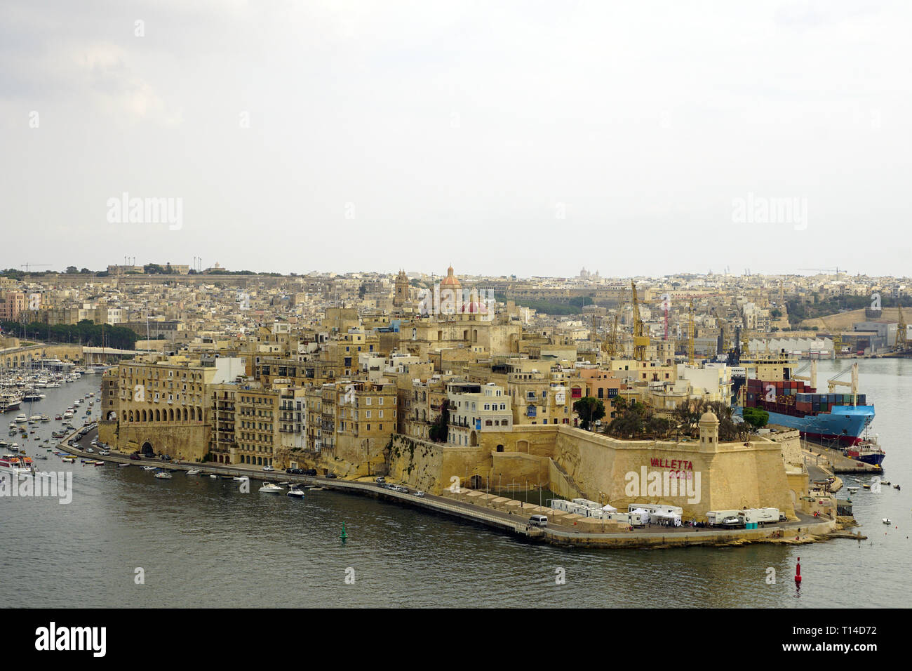 Port Of Valetta In Malta With Yachts And Historic Buildings Stock Photo Port Of Valetta In Malta With Yachts And Historic Buildings Stock Photo