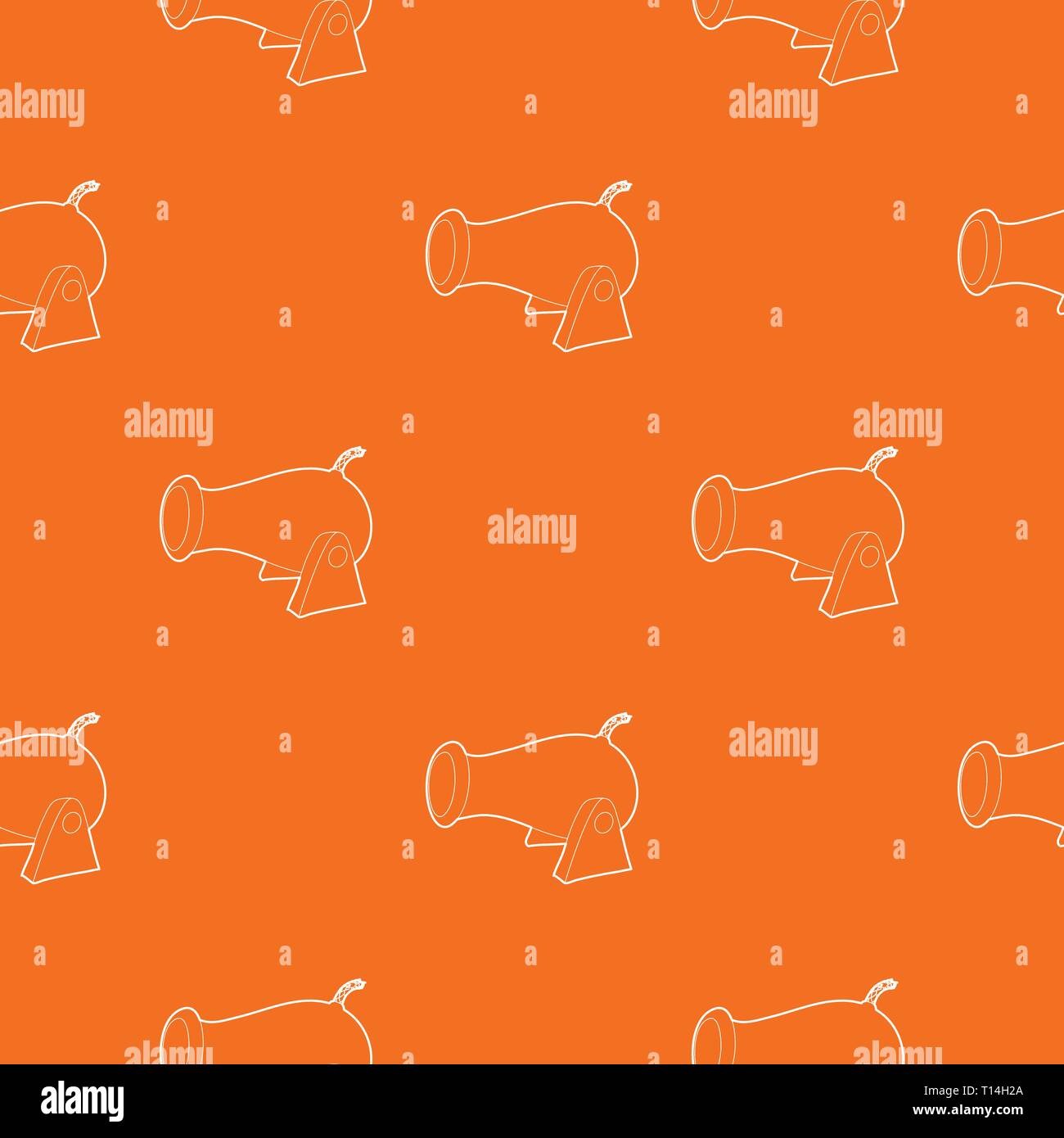 Cannon pattern vector orange Stock Vector