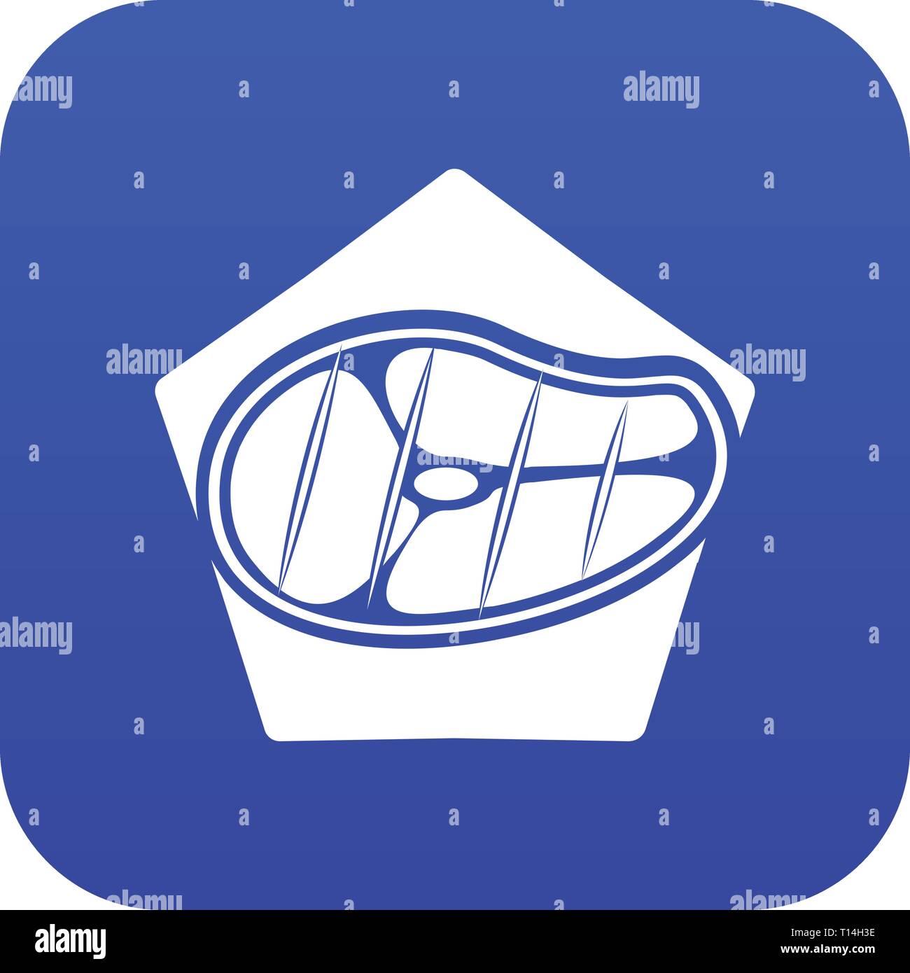 Meat icon blue vector Stock Vector Image & Art - Alamy