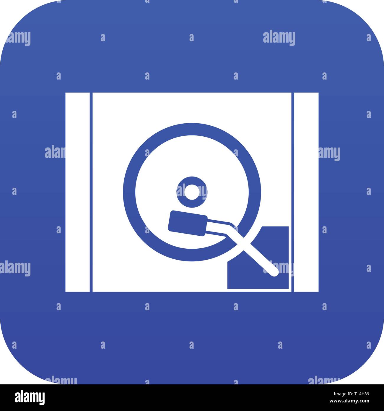 Turntable icon digital blue Stock Vector