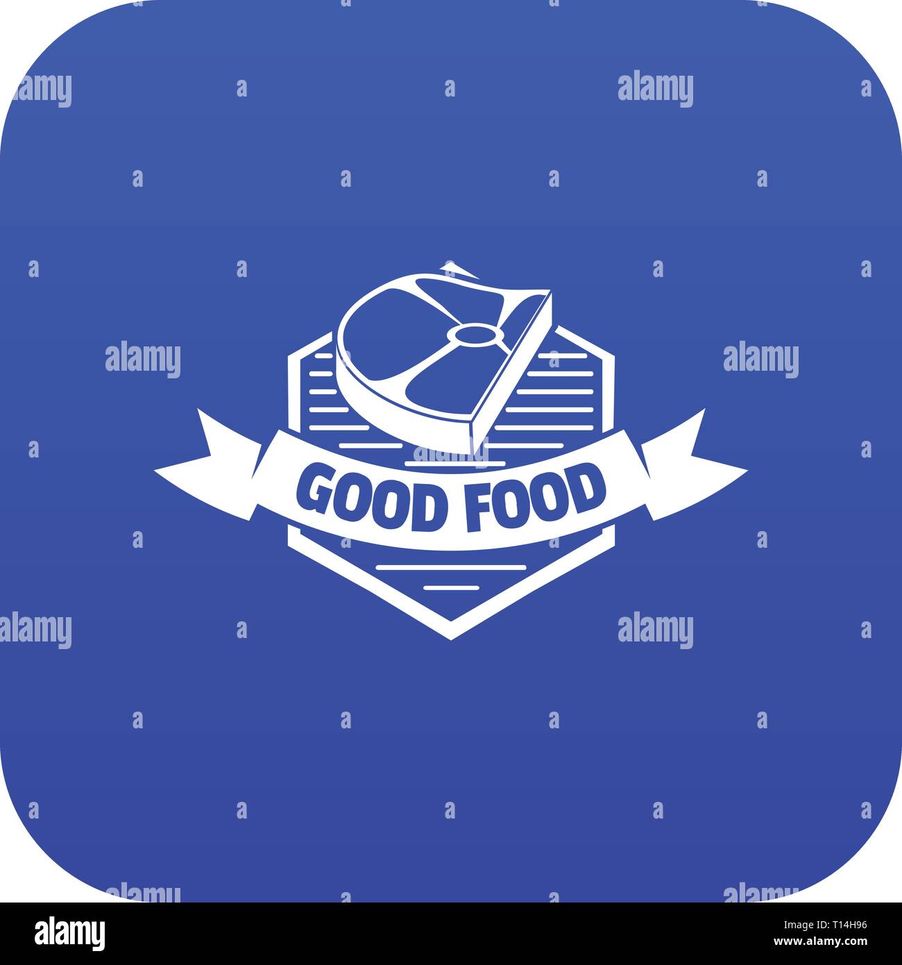 Meat good food icon blue vector Stock Vector Image & Art - Alamy