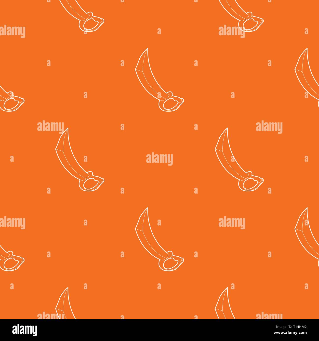 Sword pattern vector orange Stock Vector