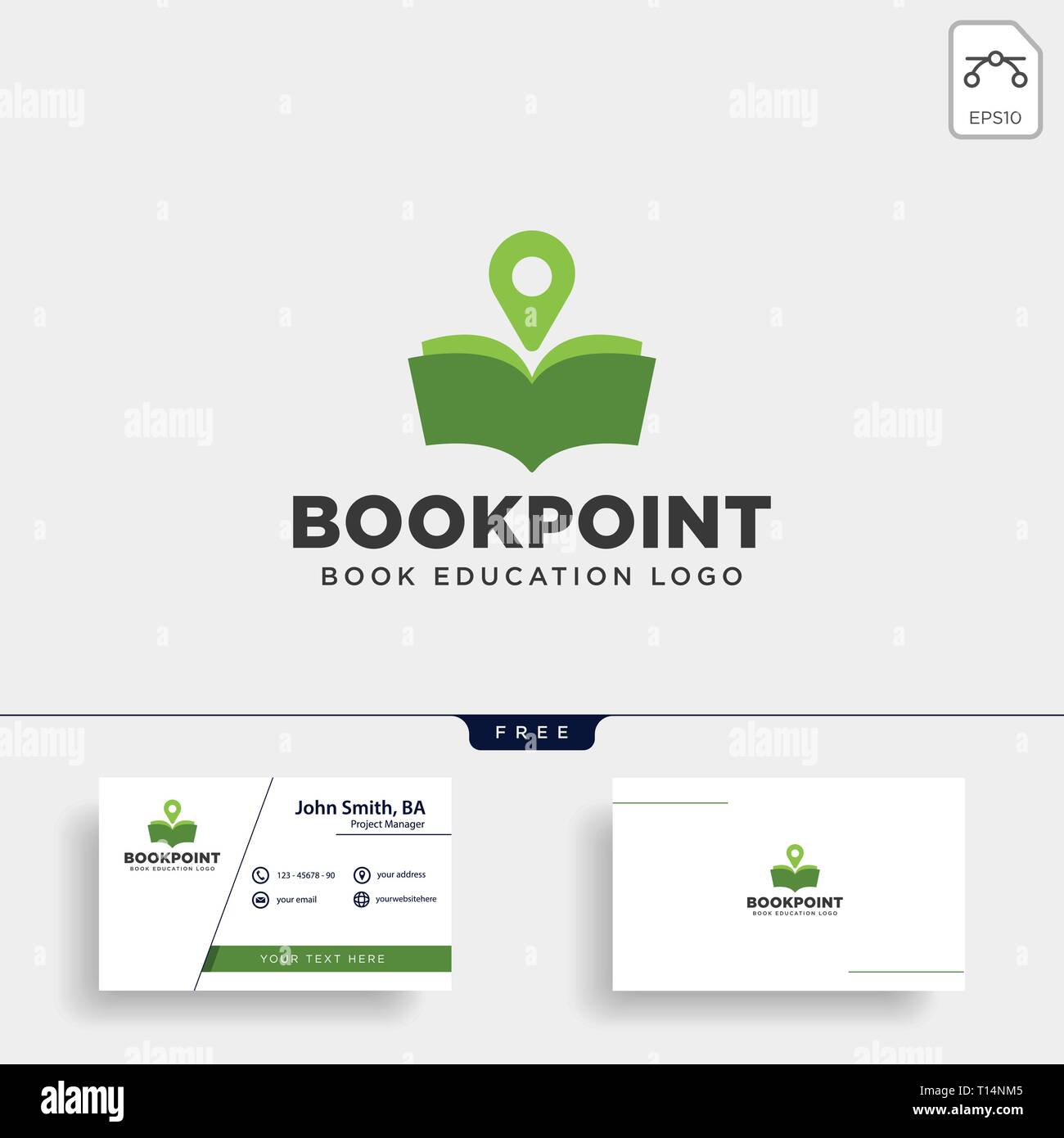 book pin marker or navigation map simple line logo template vector ...