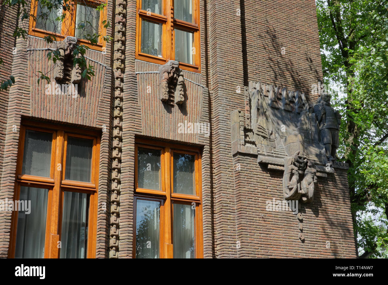 Amsterdam, Architekturstil Amsterdamer Schule Stock Photo