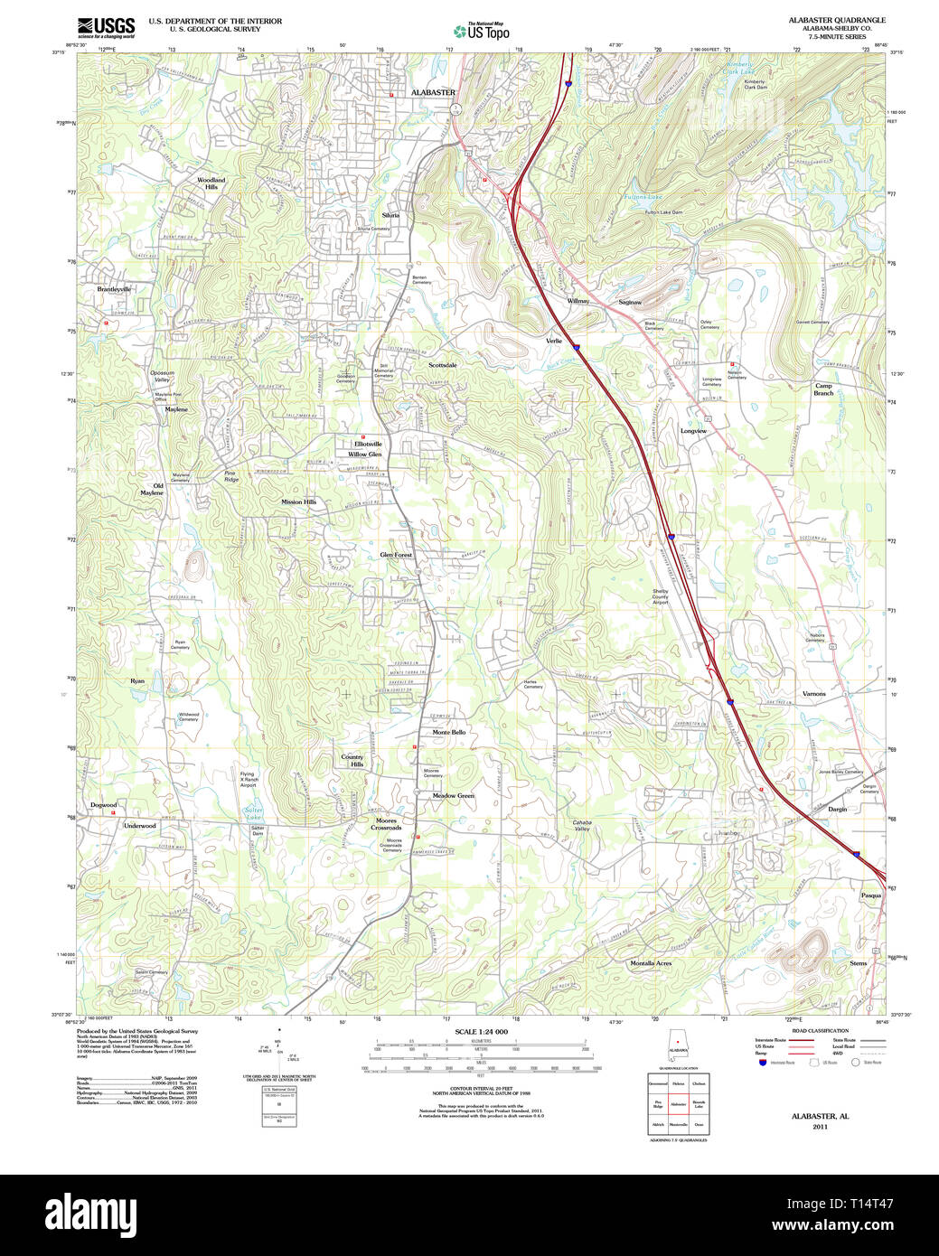 Alabaster alabama map hires stock photography and images Alamy