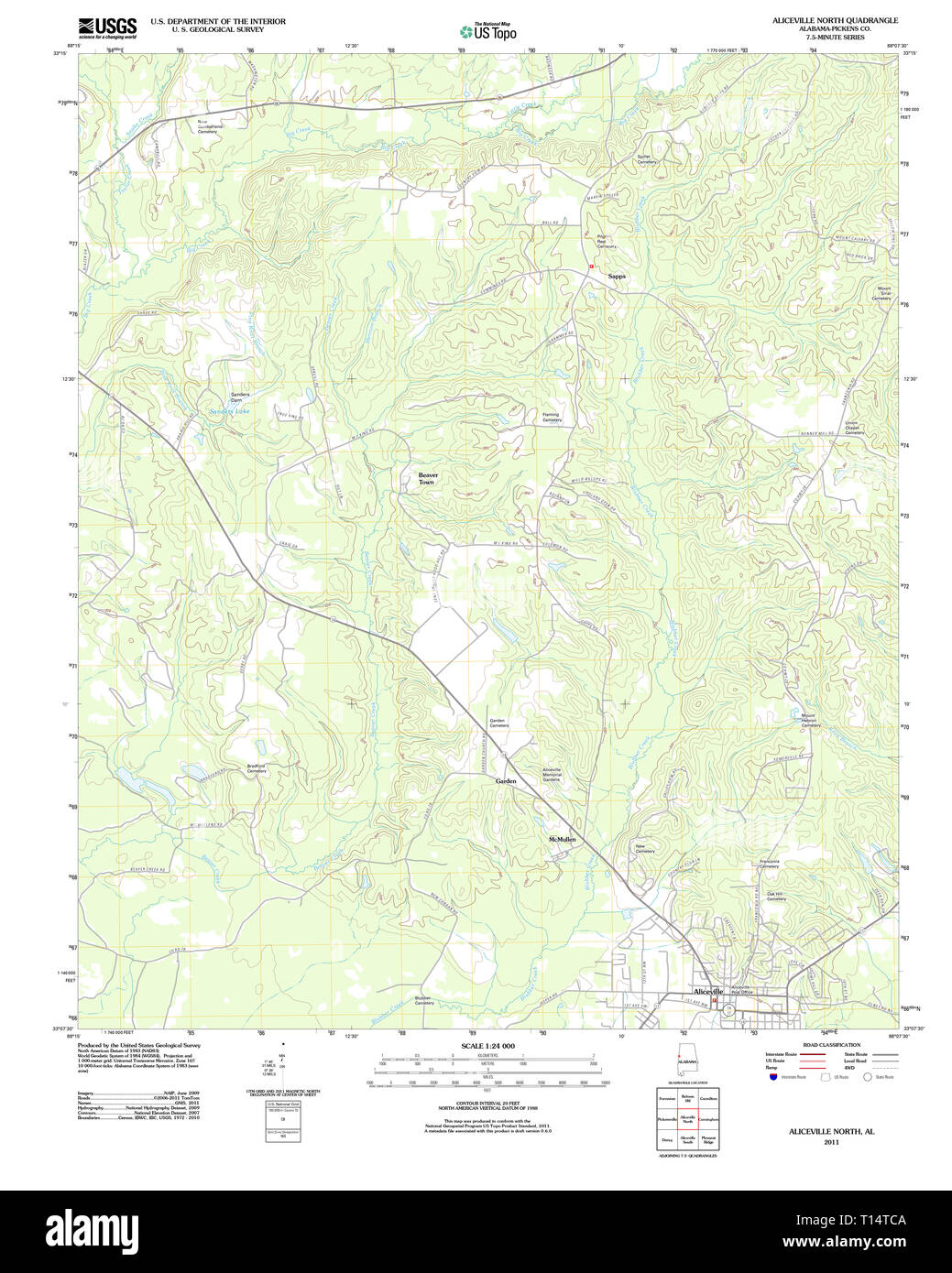 Aliceville map hires stock photography and images Alamy