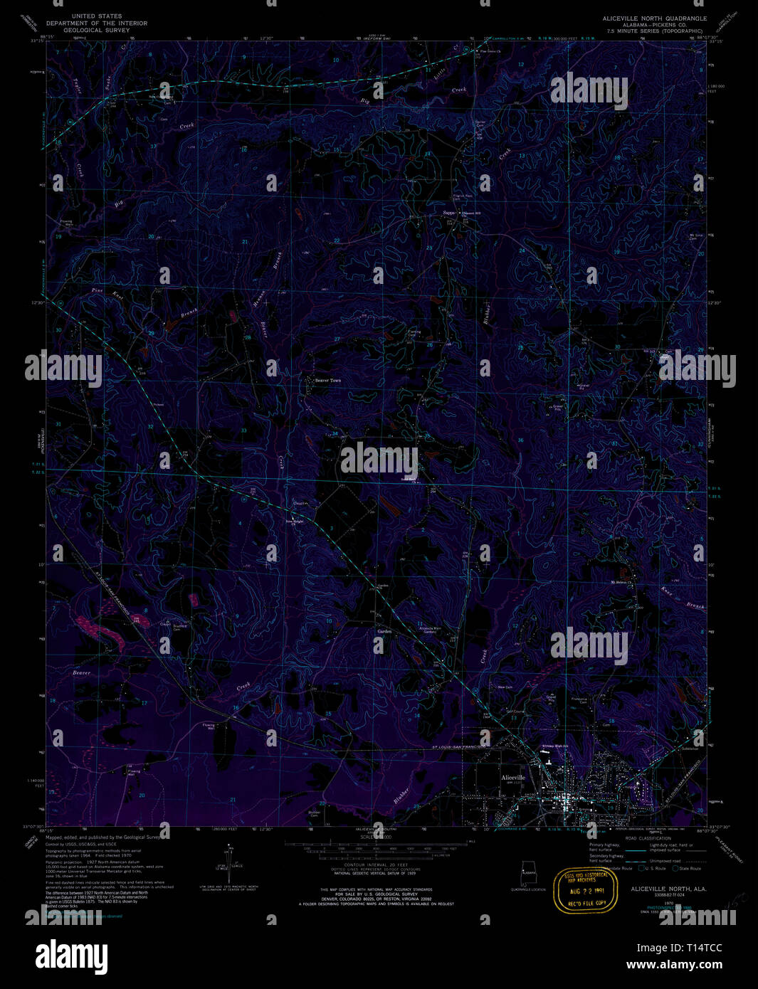 Map of aliceville hires stock photography and images Alamy