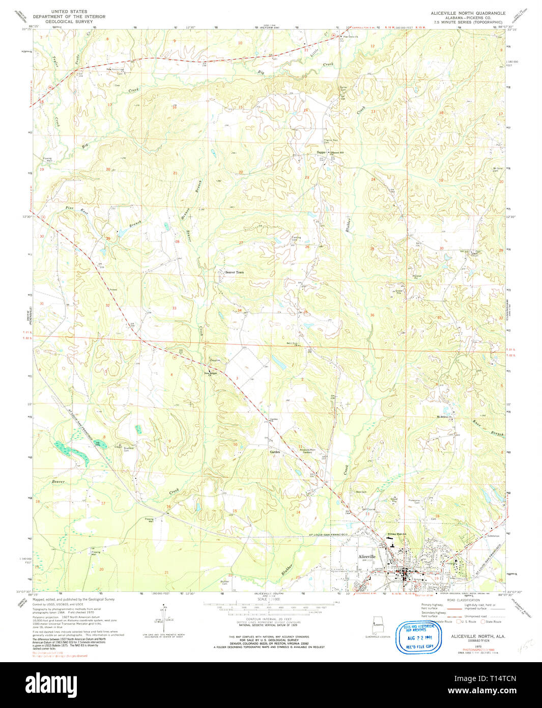 Map of aliceville Cut Out Stock Images & Pictures Alamy